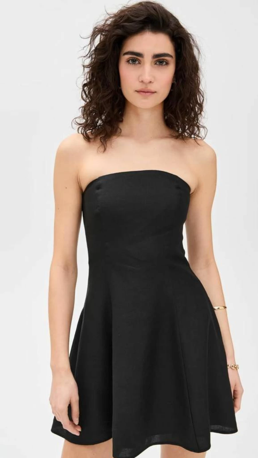 Favorite Daughter Women's Linen Mini Dress - Summer Casual Short Sleeve A-Line Shift Dress