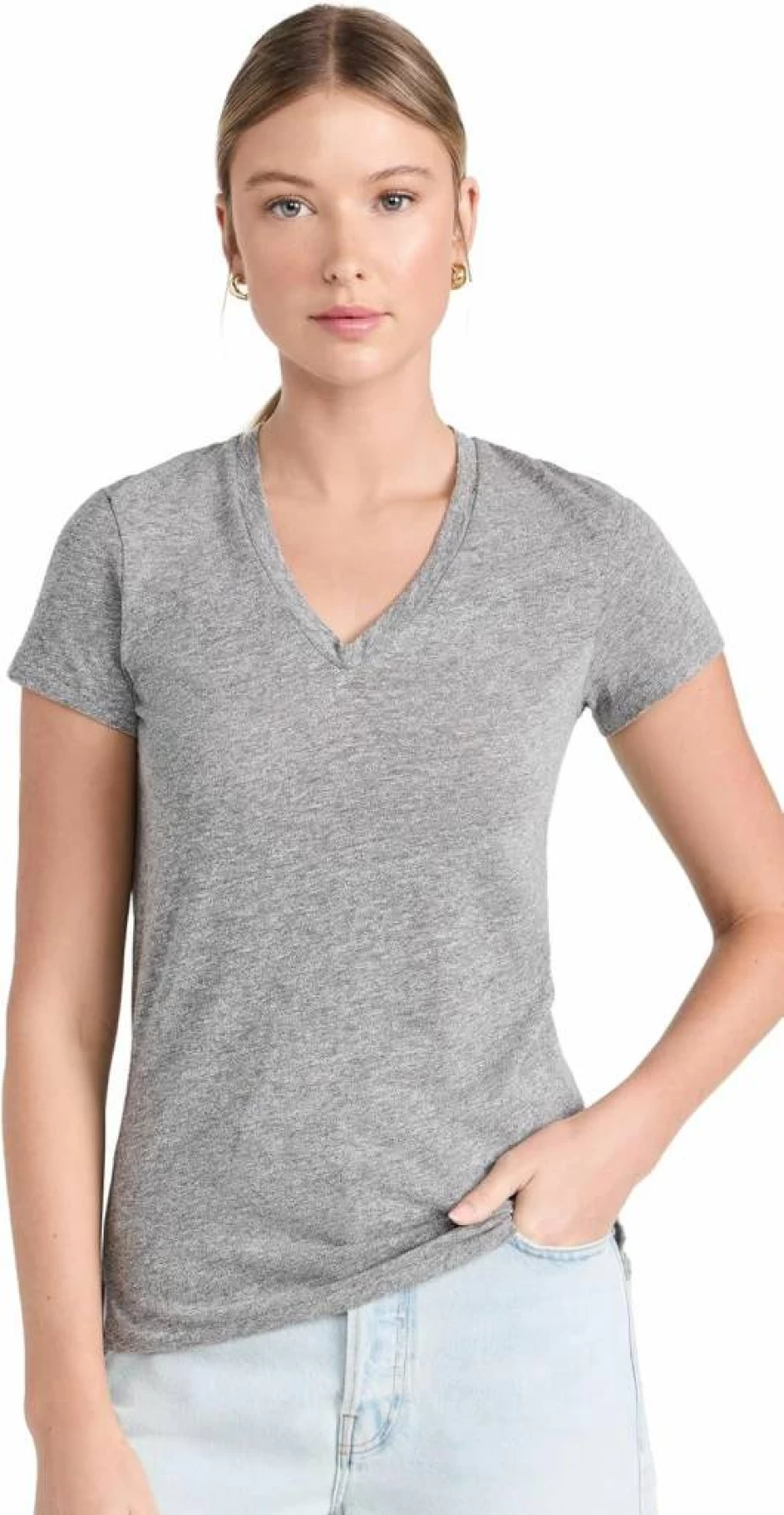 Stateside Women's Soft Triblend V-Neck T-Shirt - Comfortable Casual Tee