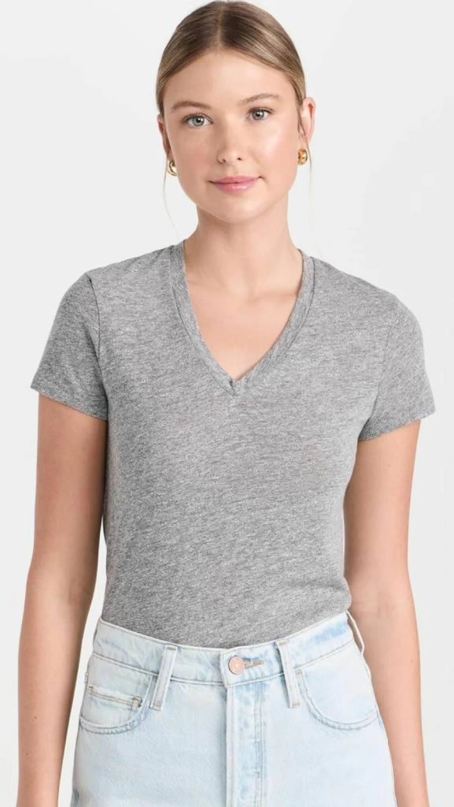 Stateside Women's Soft Triblend V-Neck T-Shirt - Comfortable Casual Tee